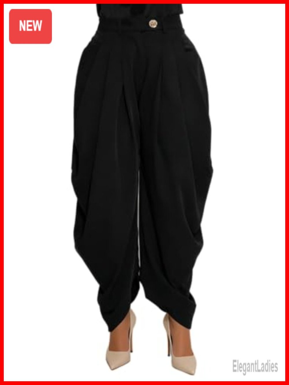 High Waist Pleated Wide Leg Palazzo Dress Pants Work Slacks